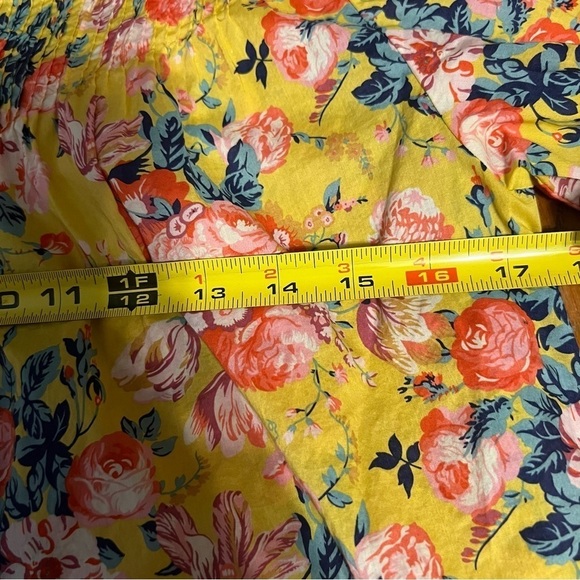 J. Crew Liberty Fabric Magical Bouquet Classic Popover Top in Yellow Floral Sz 0 - Picture 13 of 14